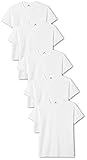 Lower East weißes Herren T-Shirt mit Rundhalsausschnitt im 5er Pack, Weiß, L