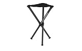 Walkstool - Modell Basic - Schwarz- Camping Klapphocker aus Aluminium - Sitzhöhe 50 bis 60 cm - Klapphocker Faltbar, Campingstuhl 150 kg bis 175 kg Maximal-Last - Hergestellt in Schw