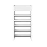 Vicco Schuhregal Schuhschrank Schuhaufbewahrung Delin Weiß 5 Fächer Schub