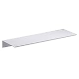 ZUQ Wandregal Metall Duschablage Badezimmer Aluminium Wand Regal Duschregal Schweberegal Dekorative für Schlafzimmer, Küche, Büro, Wohnzimmer Weiß S, 30x11.5x3