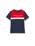 Tommy Hilfiger Jungen Essential Colorblock Tee S/S Hemd, Marineblau (Twilight Navy), 86