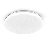 EGLO Deckenlampe Pogliola-S, Ø 31 cm, Kristalleffekt LED Deckenleuchte, 1 flammige Wohnzimmerlampe aus Stahl und Kunststoff, Lampe weiß, Kinderzimmerlampe, Küchenlampe, Bürolampe, Flurlampe Deck