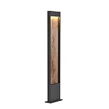 SLV LED Außenleuchte FLATT 100 | Design Außen-Standleuchte, Außenbeleuchtung, Outdoor LED Wege-Leuchte, Pollerleuchte, Stehleuchte, Garten-Lampe, Gartenleuchte | CCT Switch (3000K/4000K), 400lm, 9,7W