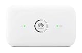 HUAWEI - 4G Travel LTE Mobile Wi-Fi Hotspot, freigeschaltet für alle World-Netzwerke, bis zu 150 MBit/s, Weiß