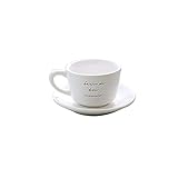 DAQ Kaffeetassen Teetassen Set Keramik Kaffeetassen Französische Kaffeetasse Geeignet für Geburtstag Hostel Desktop Kaffeemaschine Zubehör Espressotassen 220ml,T