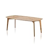 WOODLIVE Massivholztisch Herning [Wildeiche, geölt] - Premium Tisch 200 x 100 cm - Holztisch Esszimmer - Stabiler & langlebiger Esstisch massiv - Wildeiche Tisch skandinavisches Desig