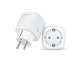 Trust WiFi EU-Steckdose, Kompatibel mit Alexa, Google Nest, Smart Home Intelligenter Schuko-Stecker, 3000W, Smartphone- und Tablet-Steuerung, 2er Pack - Weiß