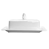YANZHEXIN Butterdose Weiße Keramikbutterboot Home Verwendung Butterschale Geeignet for den Backofen Kühlschrank Spülmaschine Butterbehälter 7,8 Zoll Buttersparer (Color : A)