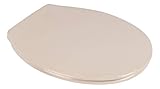 Calmwaters® Antibakterieller WC-Sitz mit Absenkautomatik Essential Soft, Duroplast Toilettendeckel, Fast-Fix, universale O-Form, ovaler Toilettensitz, Komfort Klodeckel, Klositz, Pergamon, 26LP2776