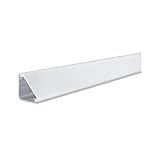 Paulmann 70262 Delta Profil mit Diffusor für LED-Strips 1 m leuchtende Fußleiste Alu eloxiert Satin Alu/Kunststoff Abschlusskante aus L