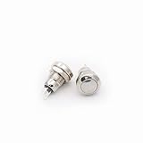 Druckschalter 1 STÜCK Silber Punkt 8mm Kleiner Miniatur Runde Metall Druckknopfschalter Wasserdichte Selbstrücksetzungs-Leistungsstart- Taste Türklingel offen Knopfschalter ( Color : Silver feet )