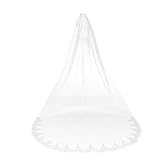 Amosfun brautschleier lang elfenbein weißer schleier einschichtig bodenlang 3 m elegantes hochzeitszubehör fü