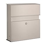 Heibi Briefkasten CALMO mit Zeitungsfach Edelstahl 39x14x43,5 cm DIN C4