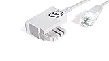 COXBOX 8 m DSL Kabel Fritzbox, Speedport, Easybox - TAE Kabel RJ45 weiß - VDSL ADSL WLAN Router-Kabel mit Twisted Pair für eine zuverlässige Verbindung