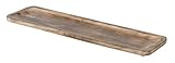 Langes Tablett Holz Mangoholz Dekotablett Mango Dekoschale Schale Holztablett (Groß, 65 x 17 cm)