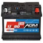 BIG AGM 80Ah C100 12V Solar Batterie Boot Camping Versorgung ersetzt GEL 70Ah 74Ah 75