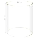 Ausla Zylinder, Glaszylinder Borosilikatglas Durable Transparent für Hot Dog Wärmer für R