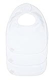 LÄSSIG Baby Lätzchen Set (3 Stk.) Neugeborene Sabberlätzchen Klettverschluss/Newborn Bib S