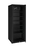 METRO Professional Getränkekühlschrank mit einer Glastür GSC4240, 239 L, schwarz, 110 W, 220-240 V, Energieeffizienzklasse C, mit Kühlschrank Led Beleuchtung und 6 verstellbaren Einlegebö