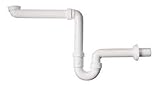 Sanitop-Wingenroth Raumspar-Siphon für unterfahrbare Waschtische, Siphon in 1 1/4 x 32 mm, weiß, barrierefreier Röhren-Geruchsverschluss, Möbel-Siphon, Kunststoff, 22560 1