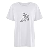 Herren Kurzarm Casual Romantic Skeleton Print Drop Shoulder Rundhals Pullover t-Shirt Bluse 2753 Star Wars The Mandalorian Mando and Child Photo Men's t-Shirt | Official Merchandise s-XXL, b