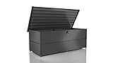 ILESTO Metall Kissenbox mit Schloss wasserdicht/Gartenkiste Auflagenboxen/Garten Box Aufbewahrungsbox Gerätebox 783 Liter Outdoor einfache Montage Gartenmöbel T