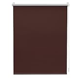 Lichtblick RKV.090.150.18 Thermo-Rollo Klemmfix, ohne Bohren, Verdunkelung Braun, 90 cm x 150 cm (B x L)