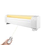 Elektrischer Sockelleisten-Konvektionsheizkörper, Niedrigenergie-Heizkörper für Fußleisten, matt und geräuschlos, Überhitzungsschutz, 12-Stunden-Zeit, spritzwassergeschützt, Badezimmer-S