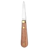 Cabilock Austernmesser Edelstahl Austernöffner Austernbrecher Küchenmesser: Austern Shucker mit Holzgriff Muschel Messer Meeresfrüchte Öffner Werkzeug für Krabben Besteck