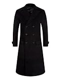 XWSD Wintermäntel Warmer Casual Mantel Herren Wollmäntel Dicke Lange Mäntel Jacke Elegante Outwear Mann Parka Mantel,Schwarz,5XL