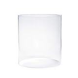 Varia Living Glaszylinder ohne Boden für Windlicht Verschiedene Größen verfügbar Ersatzglas | für draußen und innen | offenes Glasrohr groß | transparent (Ø 14,5 cm/H 16 cm)