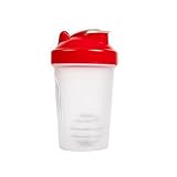 Protein Shaker Flasche, Tragbare Wasserflasche Sportflasche Klassische Shaker Flasche Auslaufsicher Mixer Cup zum Mischen von Proteinpulvern, Limonadenmischung