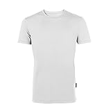 HRM Herren Luxury Roundneck Tee, weiß, Gr. M I Premium T-Shirt Herren Rundhalsausschnitt aus 100% Bio-Baumwolle I Basic T-Shirt bis 60°C waschbar I Hochwertige & nachhaltige Herren-Bekleidung