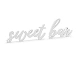 Miss Lovely Deko-Aufsteller Sweet BAR Holz-Schriftzug Schild in weiß - Hochzeit Hochzeits-Dekoration Candy-Bar Deko-Aufsteller Hochzeits-Zubehör Dek
