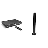 Hama HiFi-Tuner DIT2105SBTX Internet Radio, DAB/DAB+, Bluetooth schwarz & DAB-Zimmerantenne für Radio (DAB, DAB+, UKW, aktive Stabantenne mit F-Stecker, 1,4m Kabel) schw