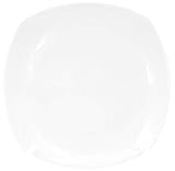 6 Stück quadratische flache Teller im Set aus echtem Porzellan 190 x 190 mm Salatteller Dessertteller Frühstücksteller weiß auch zum Bemalen bestens geeignet Tafelgeschirr für Gastronomie und H