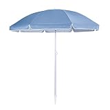 NATERIAL - Sonnenschirm VALI - Runder Strandschirm - ø 200 cm - 3.14 m² - 95% UV-Schutz - Neigbar - Mit Transporttasche - Aluminium - Polyester - B