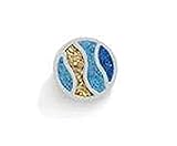 DUR Schmuck: Element'Welle' blau mit Strandsand und Steinsand F164