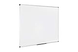 Bi-Office Magnetisches Whiteboard Maya, Lackierte Stahloberfläche, Trocken Abwischbar, Memoboard mit Aluminiumrahmen und Stiftablage, Magnettafel, 120 x 90