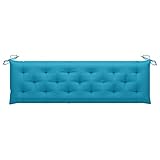 vidaXL Gartenbank Auflage Wasserdicht Bankpolster Bankkissen Sitzkissen Sitzpolster Bankauflage Polsterauflage Hellblau 180x50x7cm S