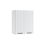 Vicco Küchenschrank Fame-Line Landhaus Unterschrank Hängeschrank Küchenzeile Oberschrank Küche (Korpus Weiß/Front Weiß, Hängeschrank 60 cm)