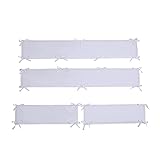 Bettumrandung Nestchen Babybett umrandungen,Babybett Nest Kopfschutz,4 Stück umlaufende Gitterbetten für Babyb