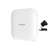 NETGEAR WAX218 WLAN Access Point PoE+ WiFi 6 (Dualband 3600 MBit/s | 2.4GHz/5GHz | 1x 2.5G PoE+ LAN-Port | AX3600 mit WPA3 | bis zu 4 Separate WLAN-Netzwerke | PoE Powered - inklusive Netzteill)