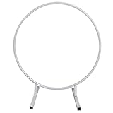 Perfeclan Metall Hochzeit Bogen Spalier Kletterpflanze Spalier Blumenrahmen Ständer Bogenrahmen Torbogen für Rasen Hochzeit Geburtstag Baby Shower Decor - 1,8m Weiß