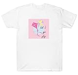 Kites Let Go Fly Wind T-Shirt Unisex for Women and Men, 100% Cotton, M, W