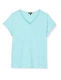 Ulla Popken Damen Spitzenband am Ausschnitt T-Shirt, zartes hellblau, 58+