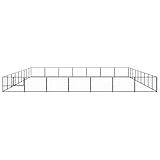 Tidyard Outdoor Hundezwinger Freigehege Laufstall Laufgitter Laufstall Hundegehege Stahl Schwarz 900 x 700 x 70 cm, 63 m²