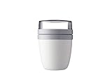 Mepal Lunch Pot weiß Lunchpot Ellipse Nordic 500 ml praktischer Müslibecher, Joghurtbecher, to go Becher – Geeignet für Tiefkühler, Mikrowelle und Spülmaschine, Polypropyleen (PP), PCTG, 10.7