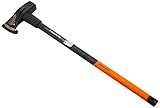 Fiskars Spalthammer (geschmiedet), 2 in 1: Axt und Hammer, Gewicht: 4,6 kg, Gehärtete Stahl-Klinge/Glasfaserverstärkter Kunststoff-Griff, Schwarz/Orange, X46, 1001705