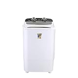 Waschmaschinen Mini Kind Baby Tragbare Waschmaschine, Abnehmbarer Abflusskorb Mit Einem Fass, Für Camping, Wohnung, Schlafsaal, 4 Kg Kapazität, 300 W, Weiß, Größe: 390 * 380 * 635 Mm ( Farbe : Schw